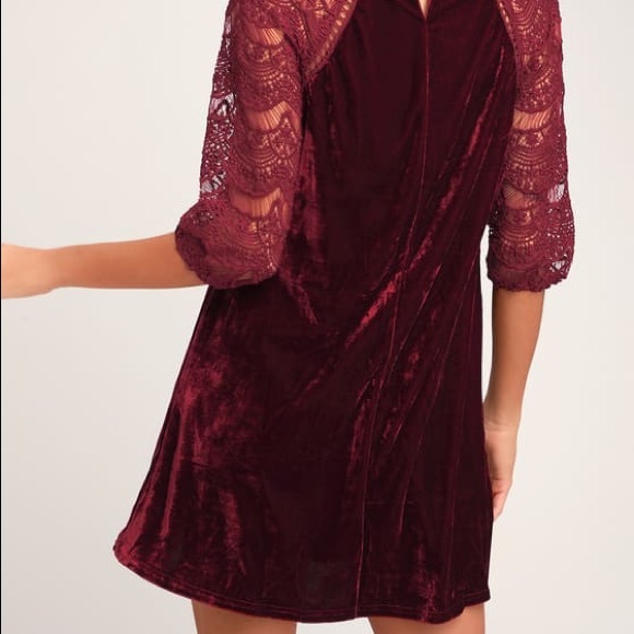 🌺05/01 HOST PICK🌺 LULUS VELVET SHIFT DRESS - Picture 3 of 4